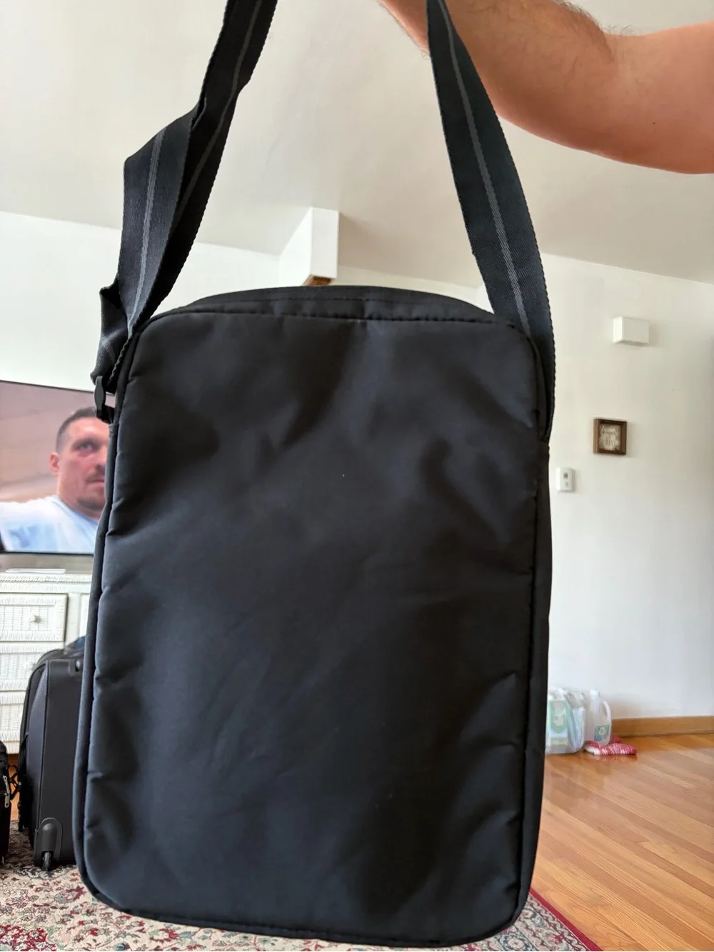 Black Men’s Crossbody Organizer Bag